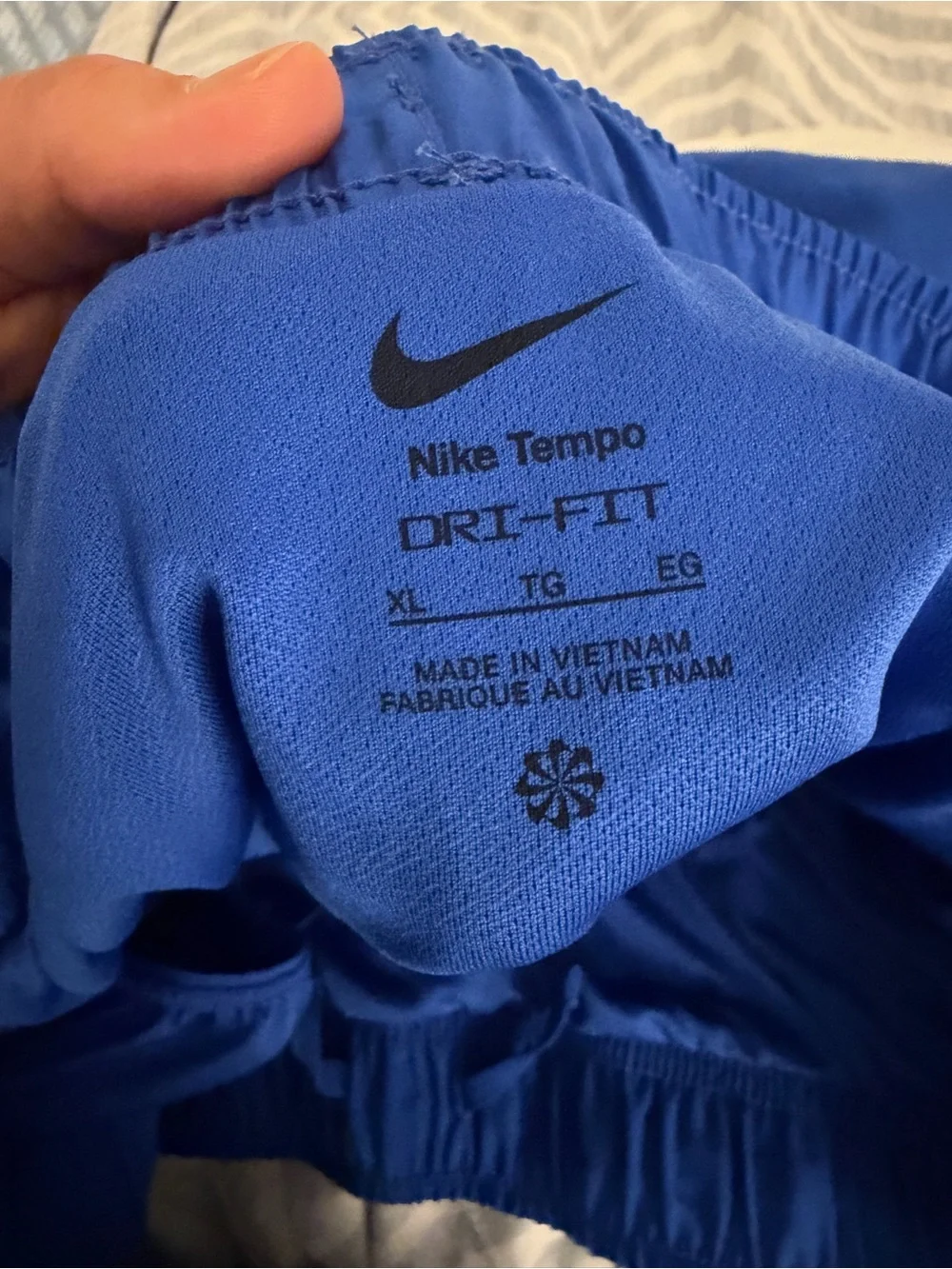 Nike Blue Athletic Shorts with White Trim